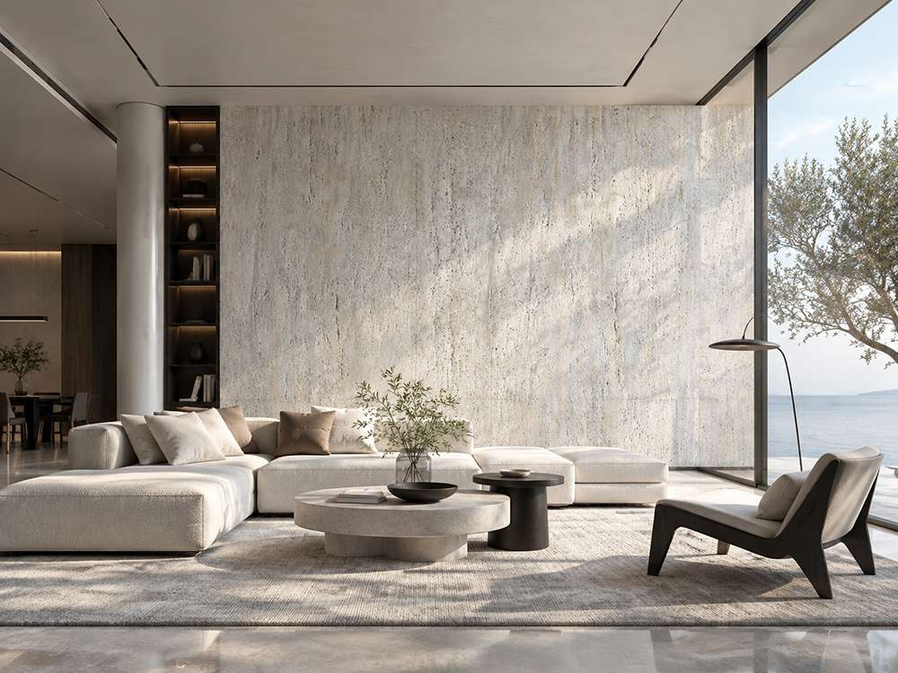 Coral Travertine architectural application