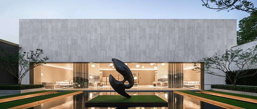 Polished Concrete architectural building facade