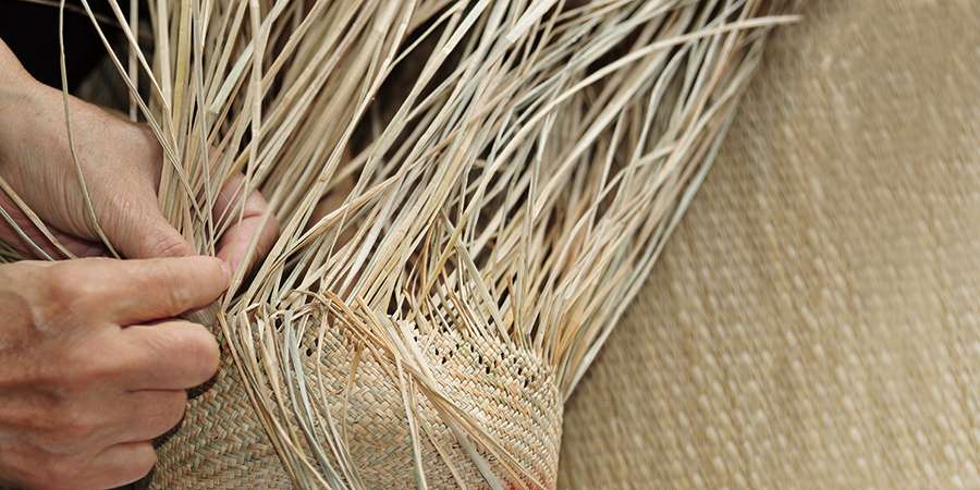 Weaving and leather inspired architectural finishes